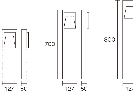 Farola Columna Unidireccional 50cm 2800/b/50