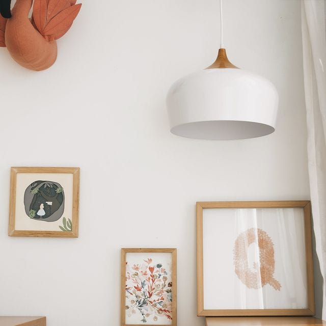 Colgante Cerys 30cm Blanco