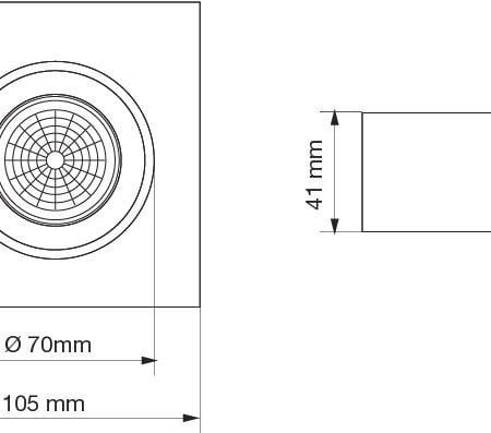SemiEmbutido Dicro Cuadrado 2452