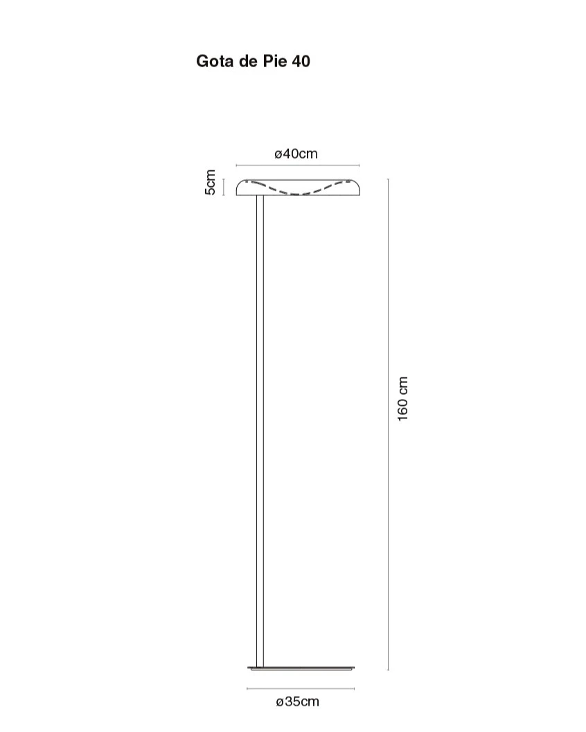 Lampara Pie Gota 40cm - Imagen 9