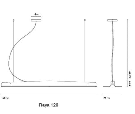 Colgante Raya 120cm