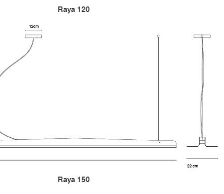 Colgante Raya 150cm