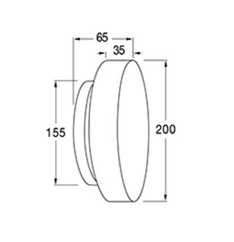 Aplique Botón 20cm