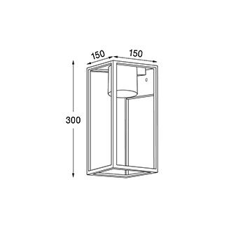 Aplique Farol Trem 30cm