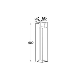 Aplique Farol Trem 60cm