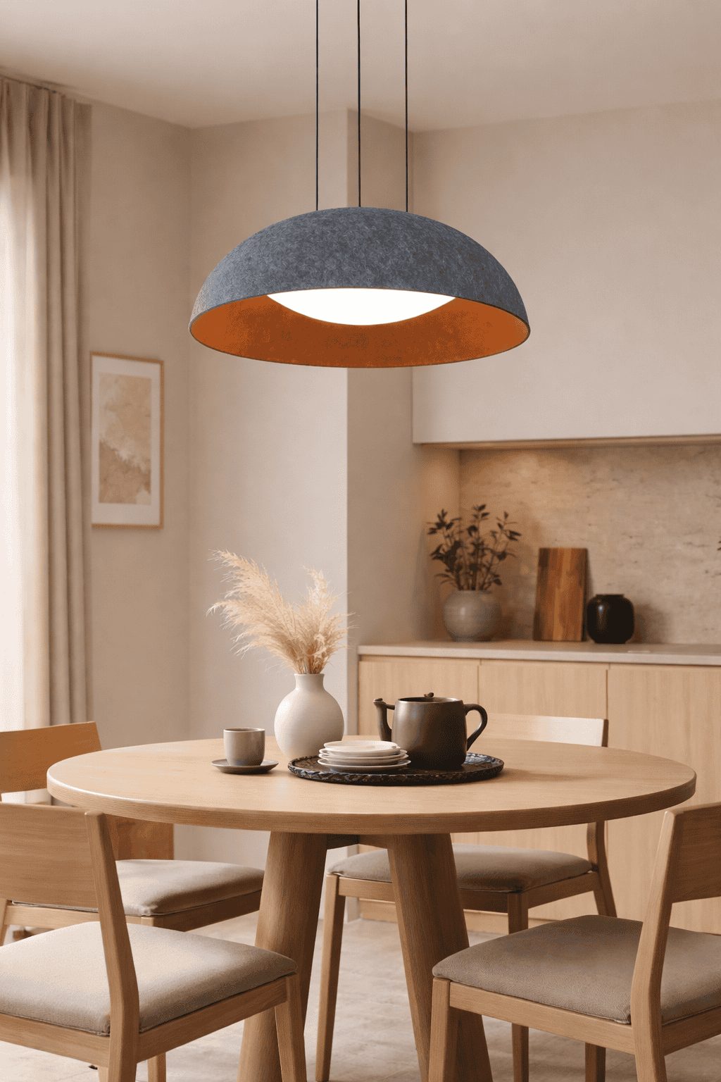 Colgante Fleur 50cm Gris Oscuro